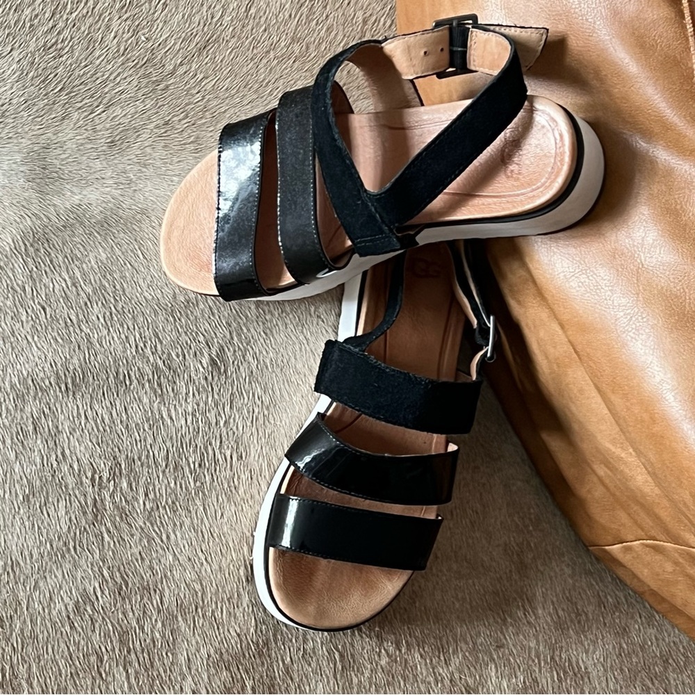 Ugg leather and Suede Platform Sandals